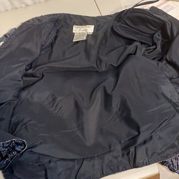 Adrianna Papell Evening Mandarin Beaded Vintage Jacket - Picture 12 of 15